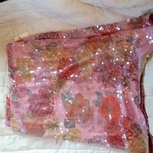 Rose sequins Anthropologie skirt